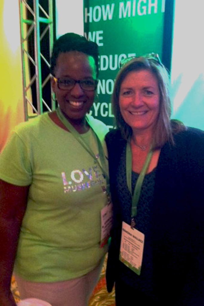 Kim Sims (Muskegon Heights City Council) and Ramona Wallace (Mercy Health Partners) at the 2014 Gathering.