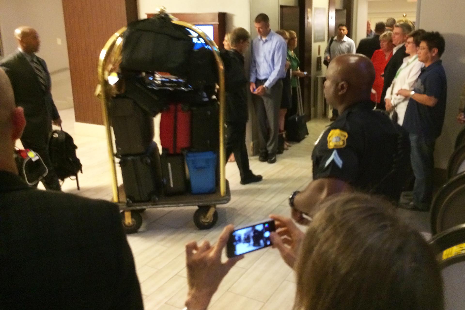 Obamas luggage at 2014 Gathering