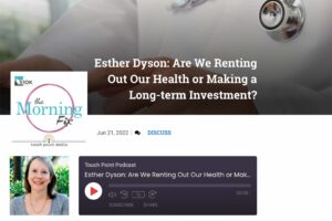 The Morning Fix podcast by 510 Cafe. Esther Dyson: Are We Renting Out Our Health or Making a Long-term Investment?
